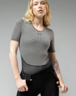 GOBIK Camiseta Interior Manga Corta Mujer Cell Skin Greyblack - Imagen 3