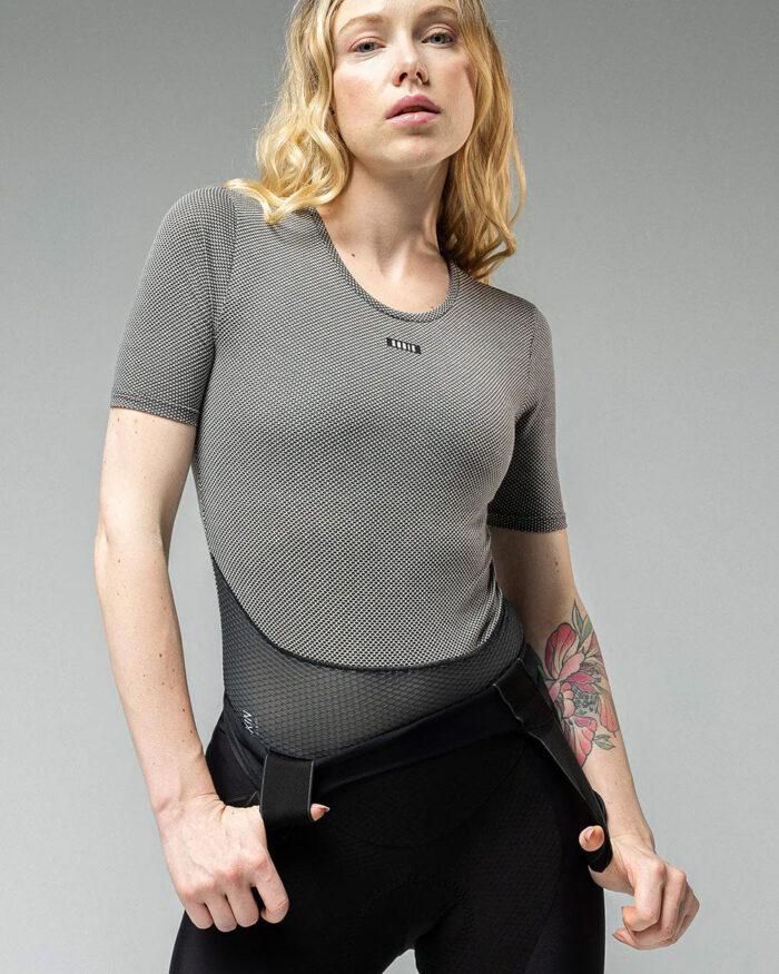 GOBIK Camiseta Interior Manga Corta Mujer Cell Skin Greyblack - Imagen 3