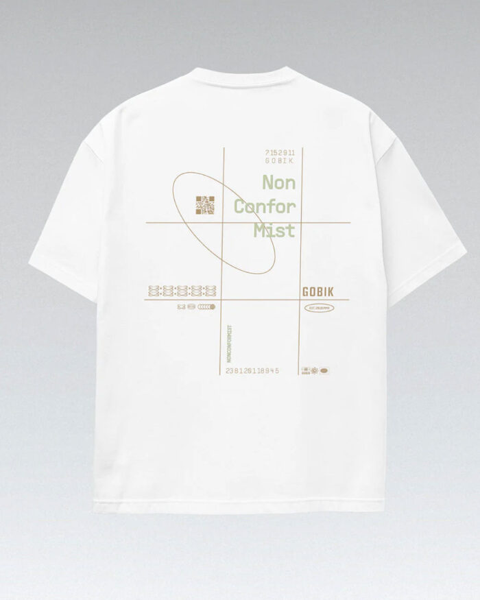 GOBIK Camiseta Casual Unisex Over Ride White - Imagen 2