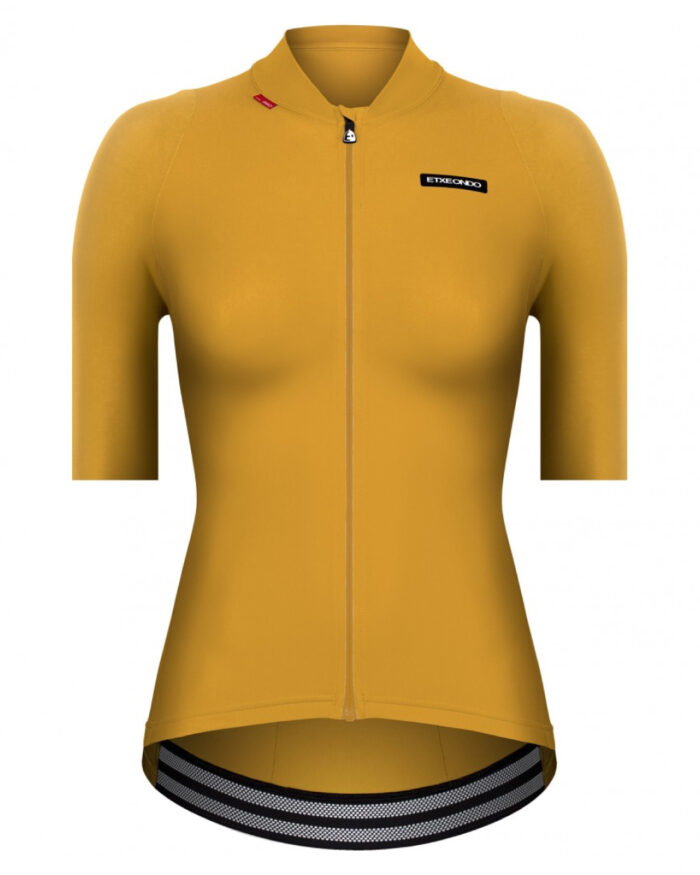 ALDA-110-AMA-1 ETXEONDO Maillot Manga Corta Mujer Alda 110LW amarillo mostaza - Imagen 1
