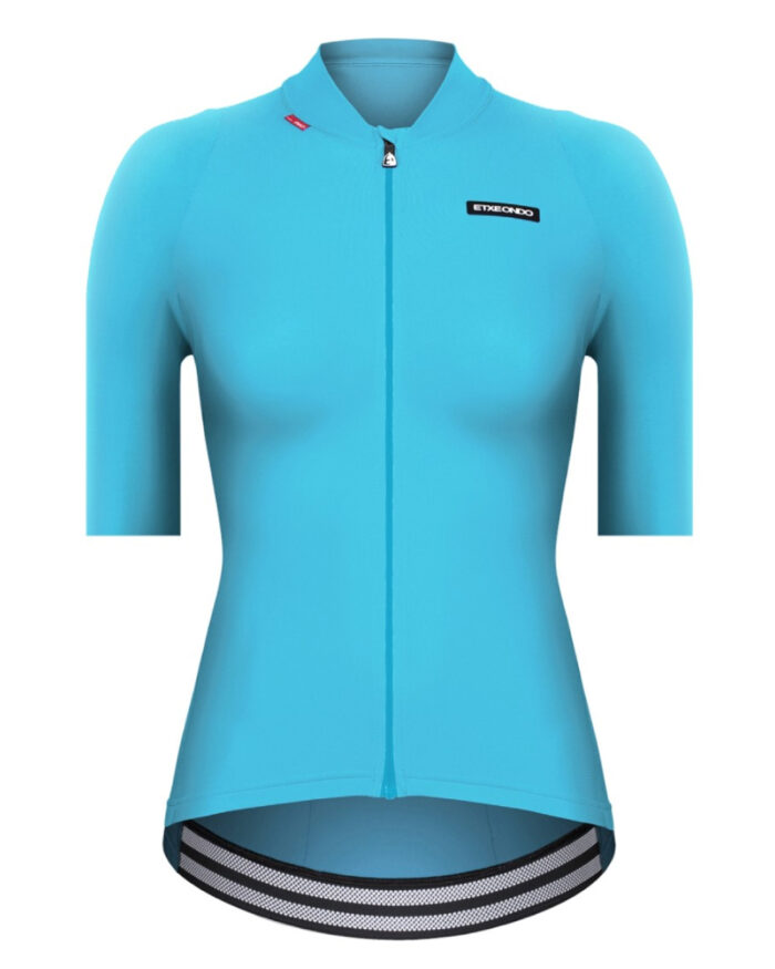 ALDA-110-AZUL-1 ETXEONDO Maillot Manga Corta Mujer Alda 110LW azul cielo - Imagen 1