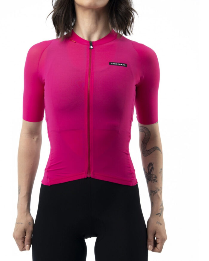 ETXEONDO Maillot Manga Corta Mujer Alda 110LW fucsia - Imagen 3