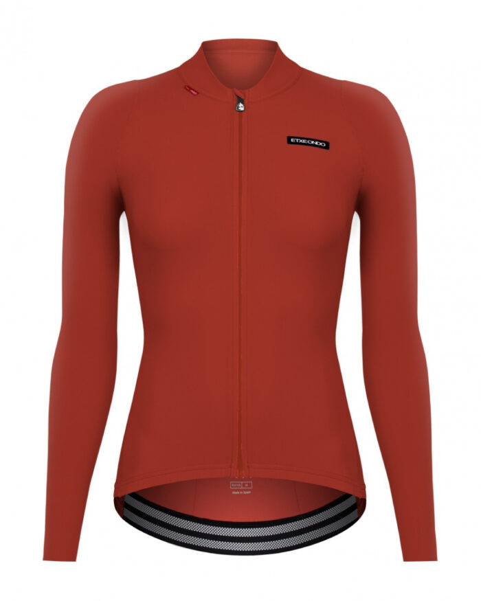 ALDA-FEM-ROJO-1 ETXEONDO Maillot Manga Larga Mujer Alda rojo caldera - Imagen 1