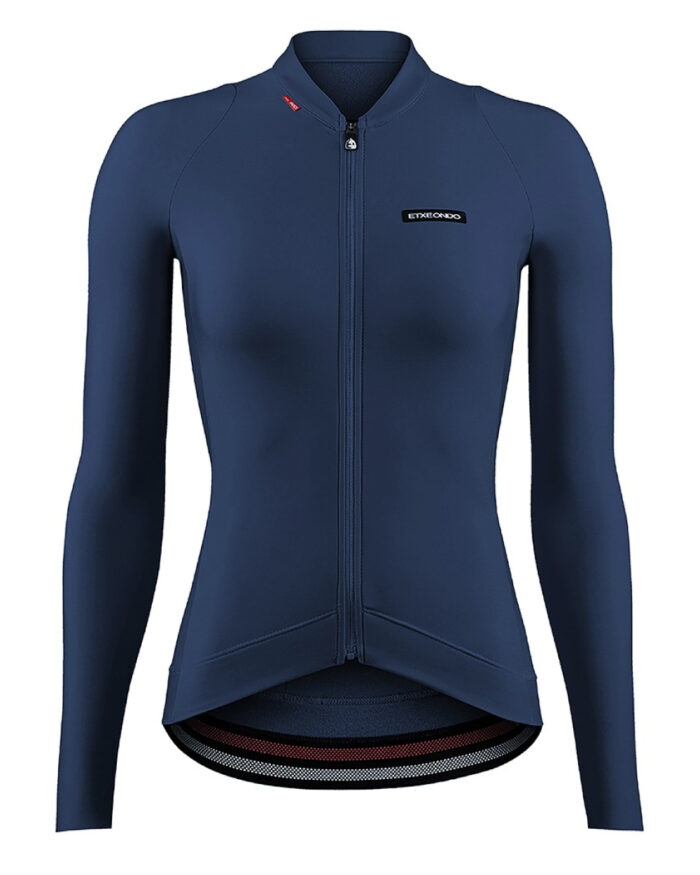 ETXEONDO Maillot Manga Larga Mujer Alda Thermo BI azul marino - Imagen 1