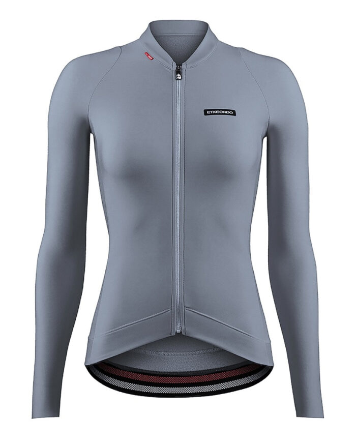 ETXEONDO Maillot Manga Larga Mujer Alda Thermo BI gris piedra - Imagen 1
