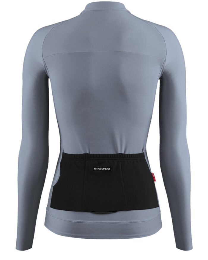 ETXEONDO Maillot Manga Larga Mujer Alda Thermo BI gris piedra - Imagen 2
