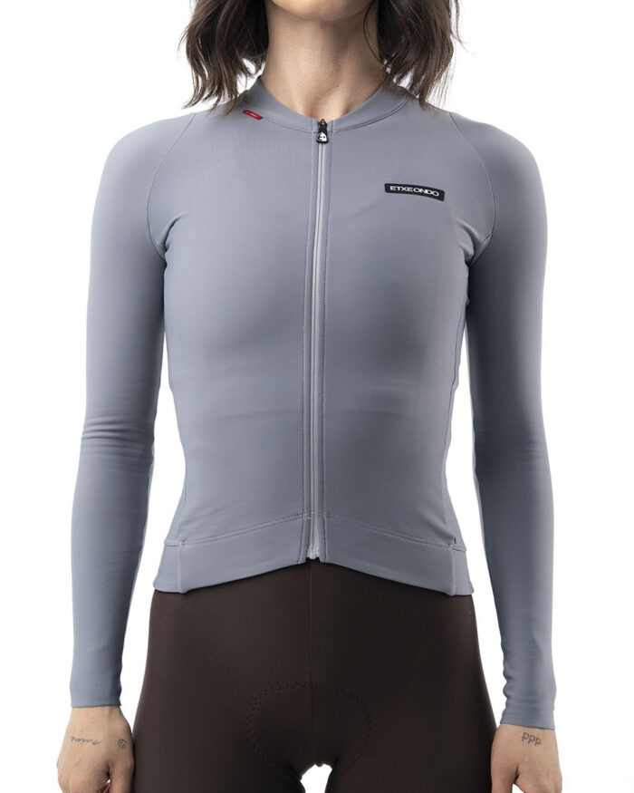 ETXEONDO Maillot Manga Larga Mujer Alda Thermo BI gris piedra - Imagen 3