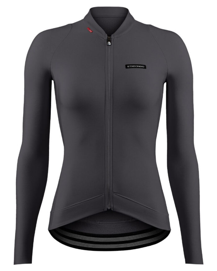 ETXEONDO Maillot Manga Larga Mujer Alda Thermo gris antracita - Imagen 1