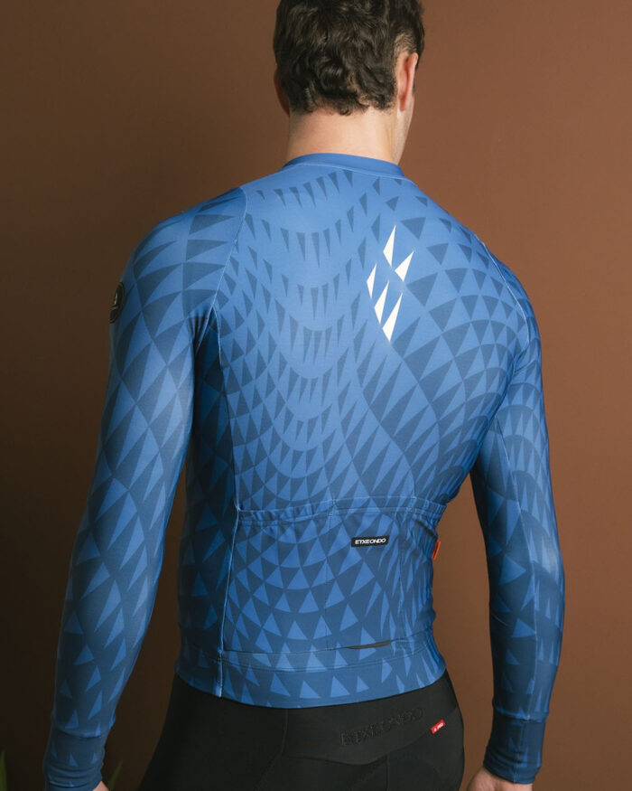 ETXEONDO Maillot Manga Larga Hombre Aran azul - Imagen 4