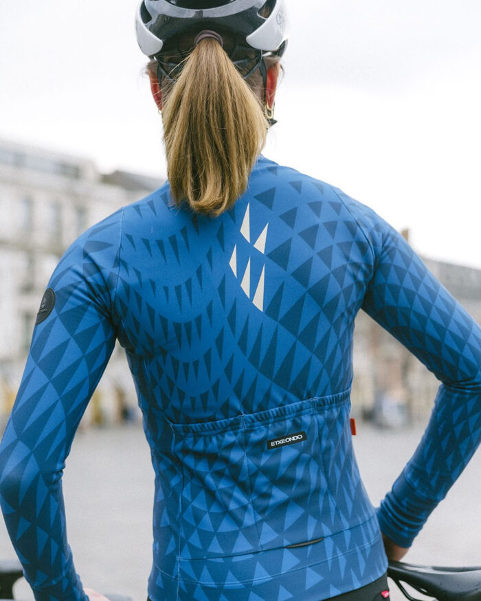 ETXEONDO Maillot Manga Larga Mujer Aran azul - Imagen 3