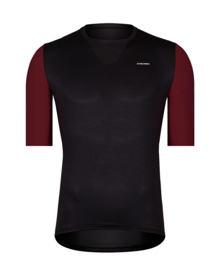 ETXEONDO Maillot Manga Corta Hombre Barden negro / granate
