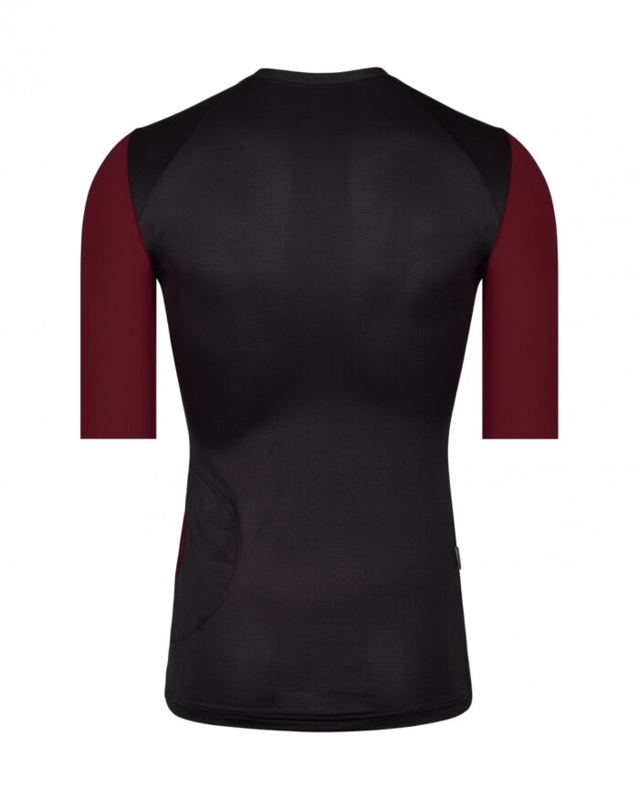 ETXEONDO Maillot Manga Corta Hombre Barden negro / granate - Imagen 2