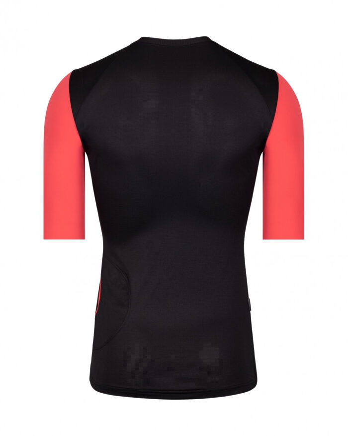 ETXEONDO Maillot Manga Corta Hombre Barden negro / rojo cereza - Imagen 2