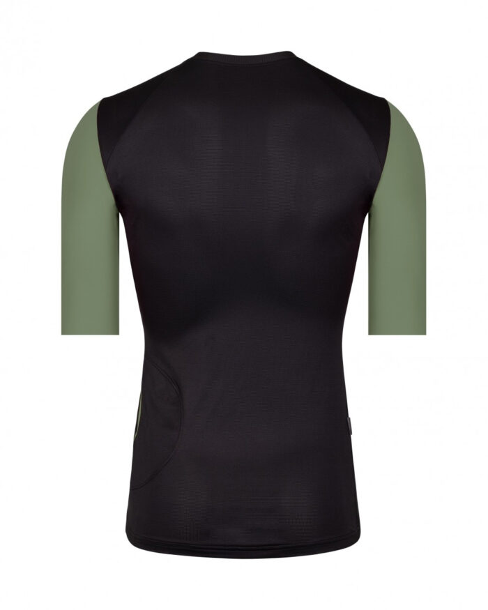 ETXEONDO Maillot Manga Corta Hombre Barden negro / verde kaqui - Imagen 2