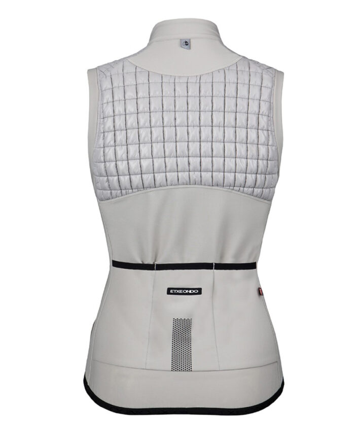 ETXEONDO Chaleco Mujer Ara Primaloft amarillo gris perla - Imagen 2
