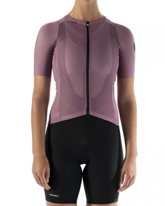 ETXEONDO Maillot Manga Corta Mujer Gara berenjena - Imagen 3