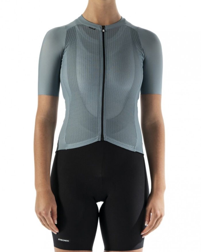 ETXEONDO Maillot Manga Corta Mujer Gara gris azulado - Imagen 3