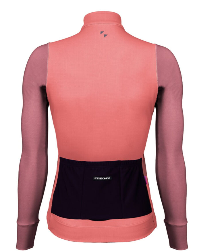 ETXEONDO Chaqueta Mujer Gaude Gore-Tex Windstopper salmón / caldera - Imagen 2