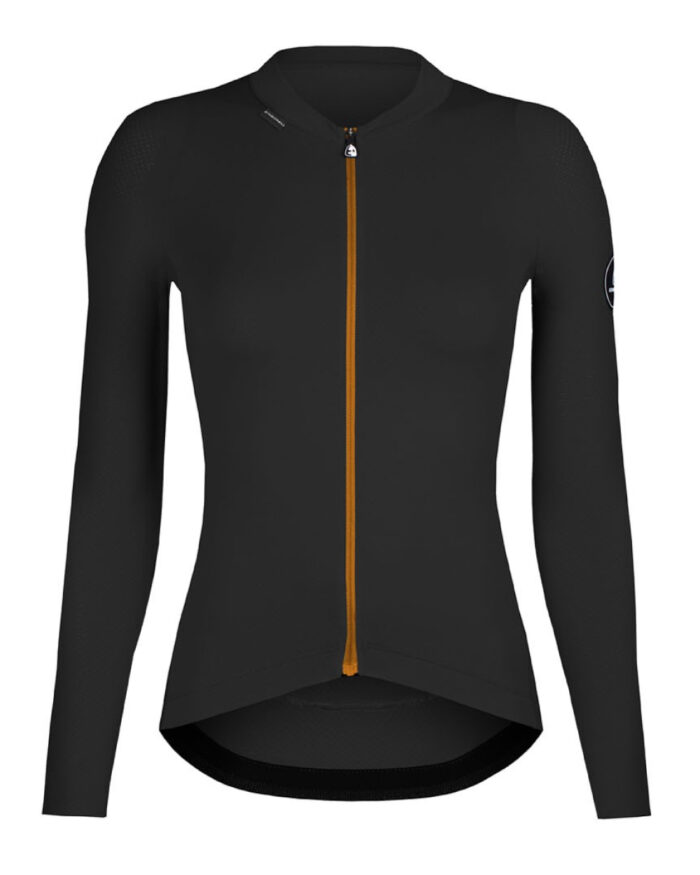 KENA-FEM-NE-1 ETXEONDO Maillot Manga Larga Mujer Kena negro / ocre - Imagen 1