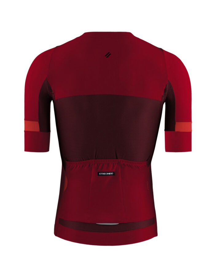 ETXEONDO Maillot Manga Corta Hombre Mendi granate / rojo - Imagen 2