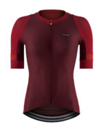 ETXEONDO Maillot Manga Corta Mujer Mendia granate / rojo