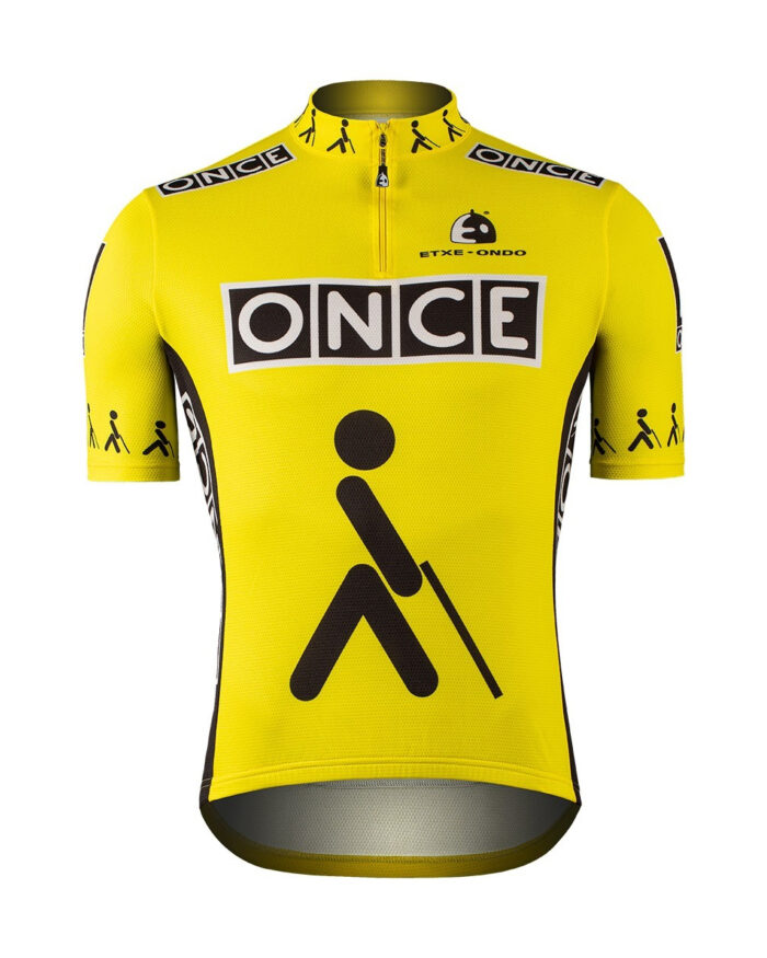 ONCE-AMA-1 ETXEONDO Maillot Manga Corta Hombre ONCE amarillo - Imagen 1