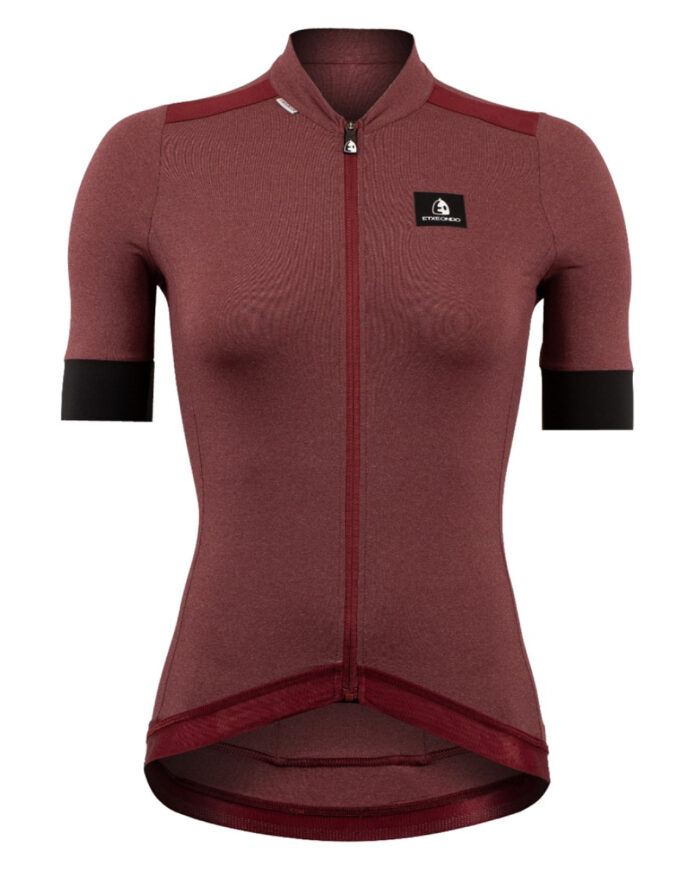 ETXEONDO Maillot Manga Corta Mujer Ondara granate - Imagen 1