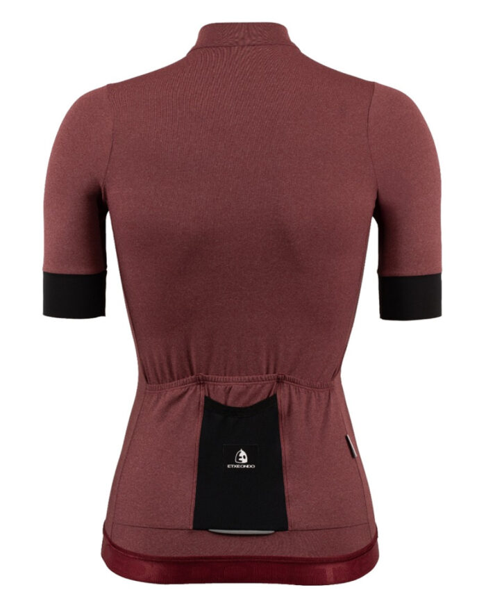 ETXEONDO Maillot Manga Corta Mujer Ondara granate - Imagen 2