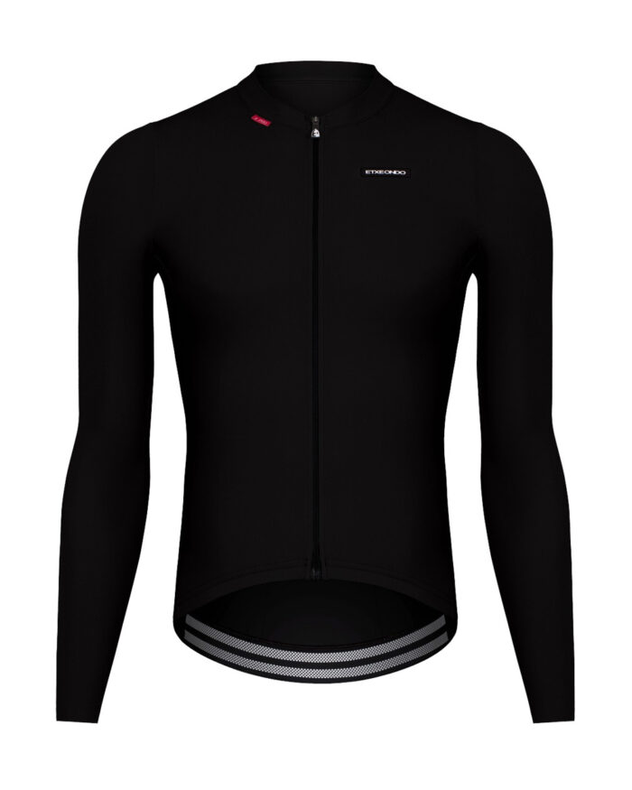 alde-h-ne-1 ETXEONDO Maillot Manga Larga Hombre Alde negro - Imagen 1
