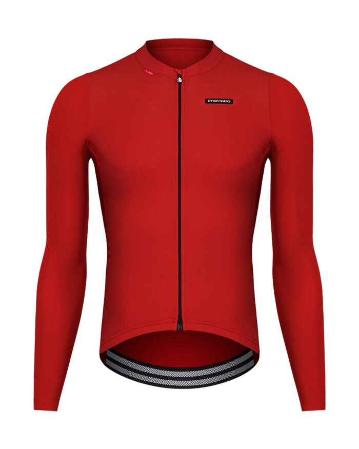 alde-h-ro-1 ETXEONDO Maillot Manga Larga Hombre Alde rojo - Imagen 1