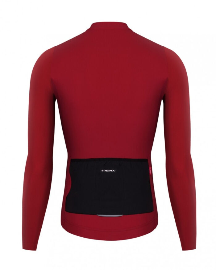 ETXEONDO Maillot Manga Larga Hombre Alde rojo carmin - Imagen 2