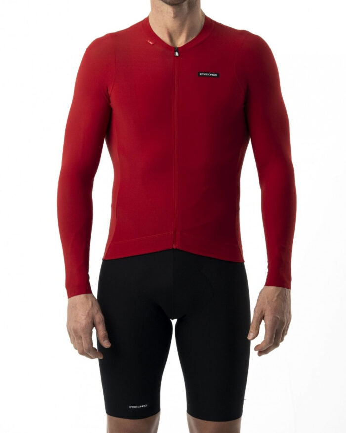 ETXEONDO Maillot Manga Larga Hombre Alde rojo carmin - Imagen 3