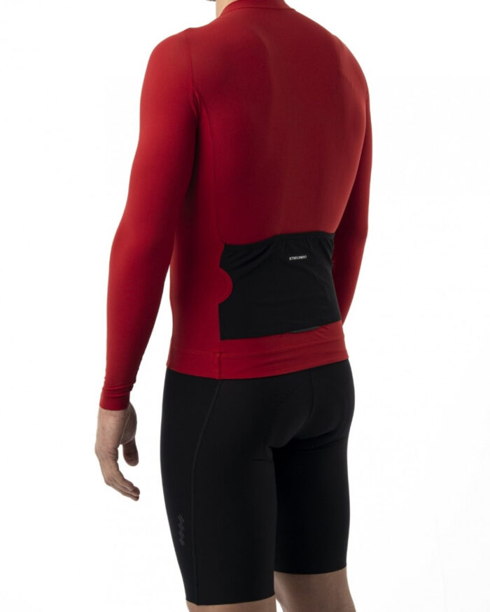 ETXEONDO Maillot Manga Larga Hombre Alde rojo carmin - Imagen 4