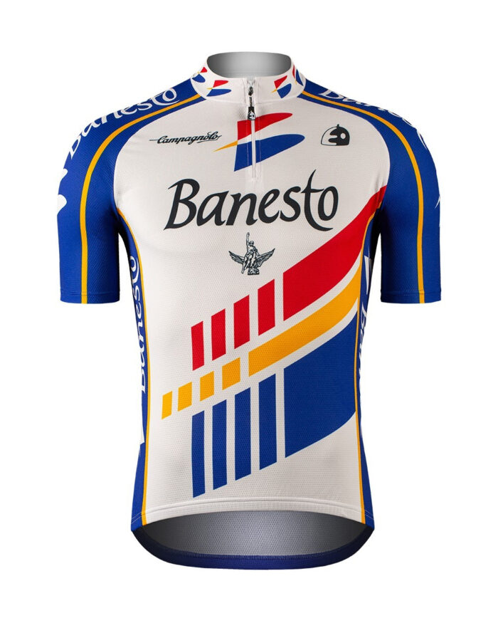 ETXEONDO Maillot Manga Corta Hombre Banesto azul / blanco - Imagen 1