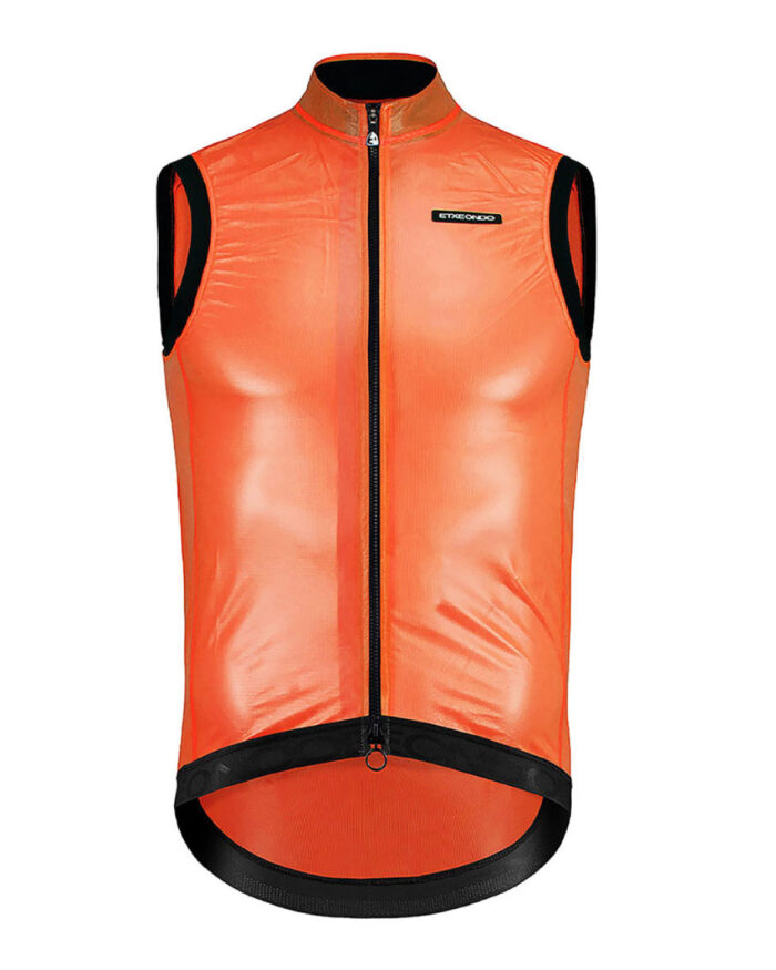 chaleco-busti-rain-naranja-del ETXEONDO Chaleco Hombre Busti naranja fluor - Imagen 1