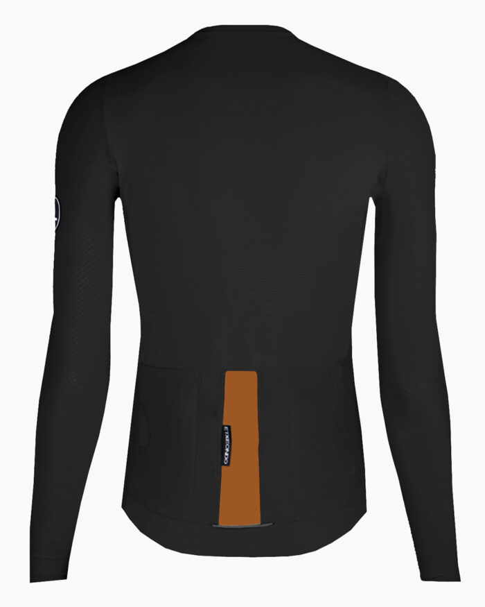 ETXEONDO Maillot Manga Larga Hombre Kena negro / ocre - Imagen 2