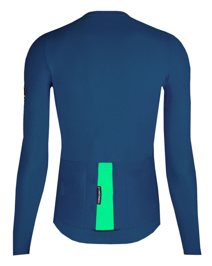 ETXEONDO Maillot Manga Larga Hombre Kena petroleo / verde fluor - Imagen 2