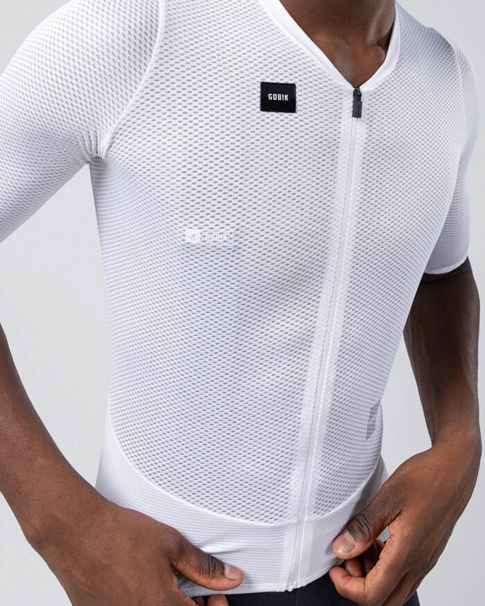 GOBIK Maillot Manga Corta Unisex Carrera 3.0 White - Imagen 6