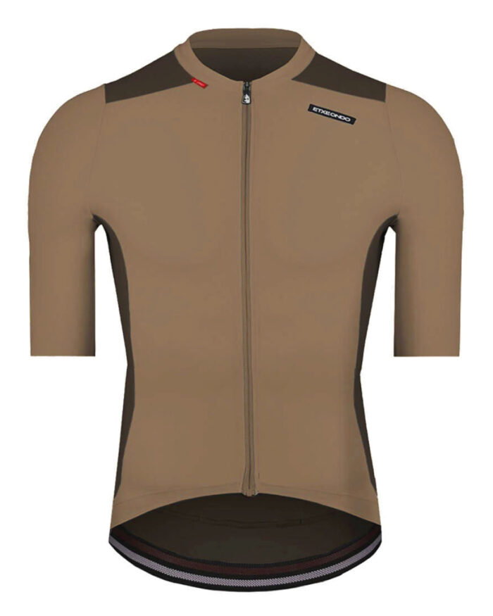 110-PAR-1 ETXEONDO Maillot Manga Corta Hombre Alde 110 pardo / chocolate - Imagen 1