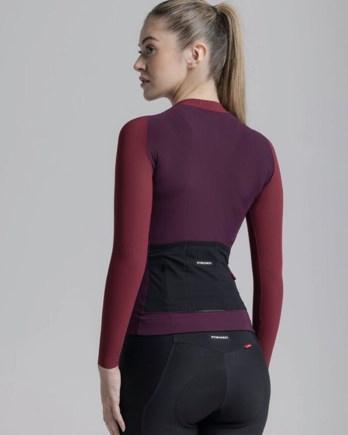 ETXEONDO Maillot Manga Larga Mujer Alda granate/vino - Imagen 4