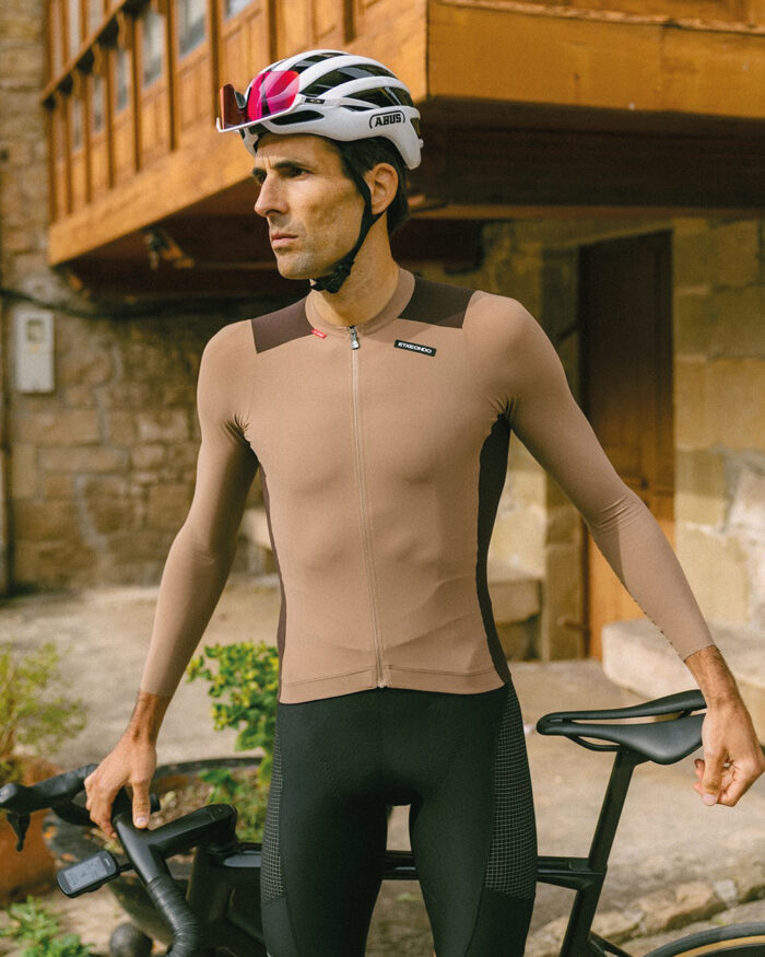 ETXEONDO Maillot Manga Larga Hombre Alde pardo / chocolate - Imagen 3
