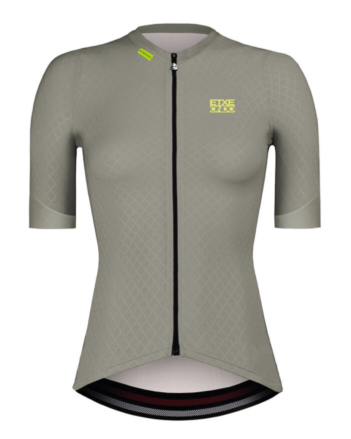 MARA-GR-1 ETXEONDO Maillot Manga Corta Mujer Mira gris topo - Imagen 1