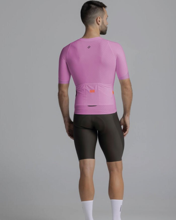 ETXEONDO Maillot Manga Corta Hombre Mira rosa orquidea - Imagen 4
