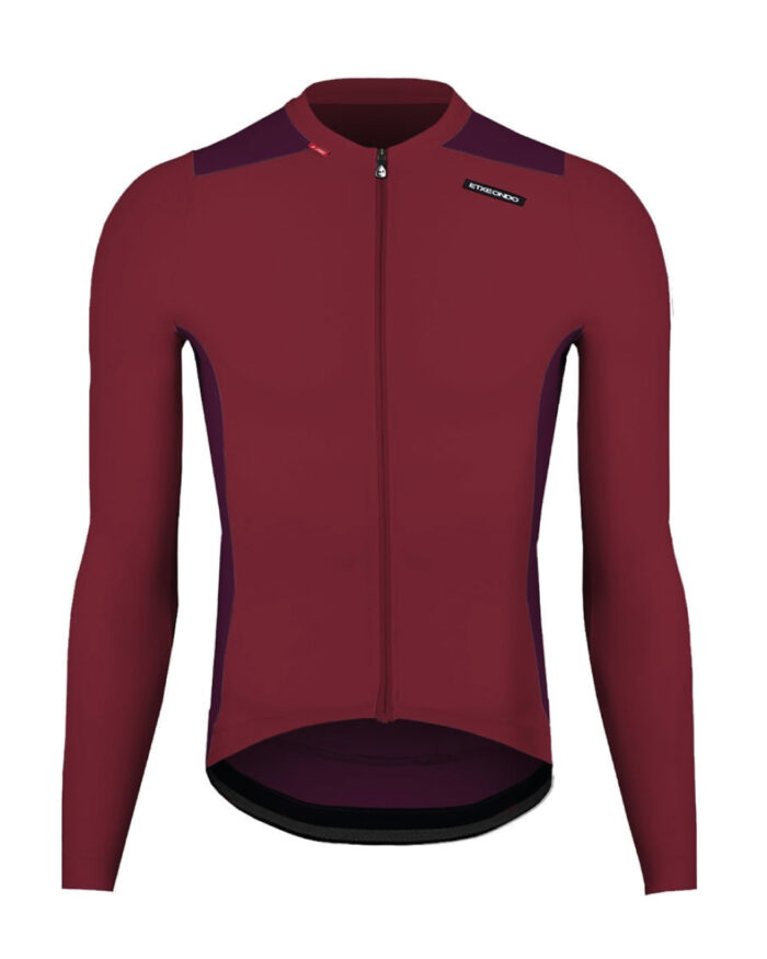 alde-ro-1 ETXEONDO Maillot Manga Larga Hombre Alde granate / vino - Imagen 1