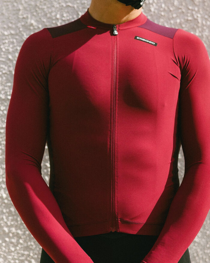 ETXEONDO Maillot Manga Larga Hombre Alde granate / vino - Imagen 3