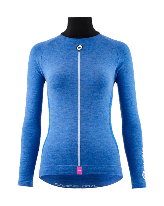 P12.40.458.29-1 ASSOS Camiseta Interior Manga Larga Mujer Ultraz Winter 3/3 P1 Calypso Blue - Imagen 1