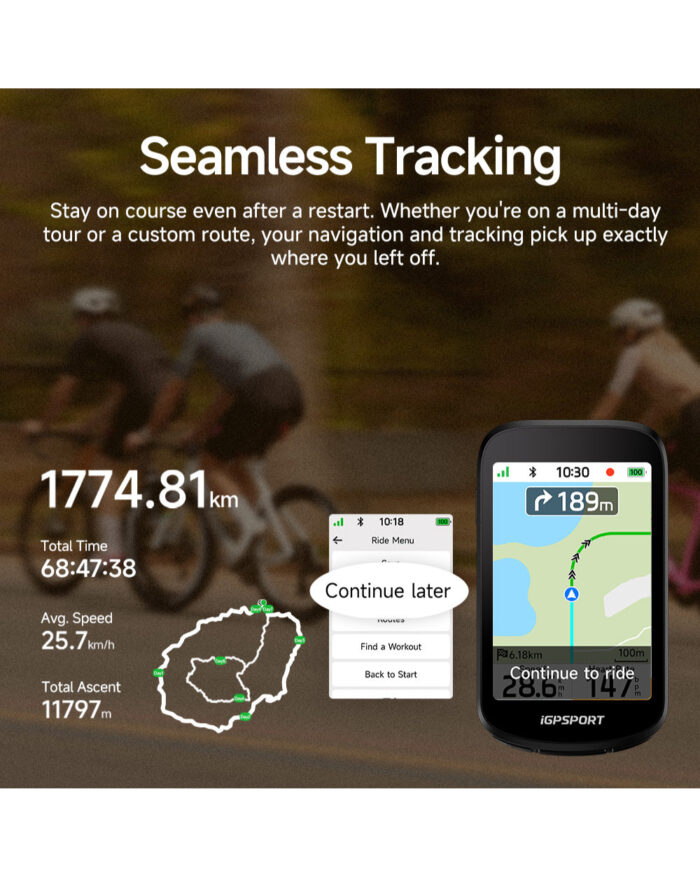 IGPSPORT Ciclocomputador GPS BSC500 - Imagen 4